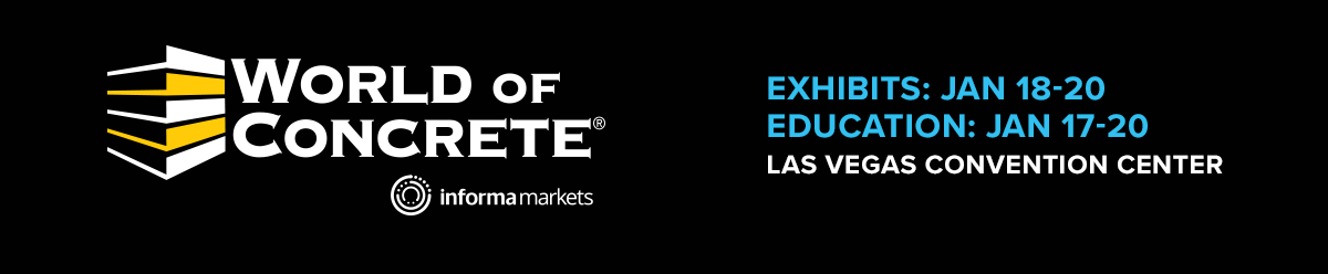WORLD OF CONCRETE | Exhibits: Jan 18-20 | Education: Jan 17-20 | Las Vegas Convention Center