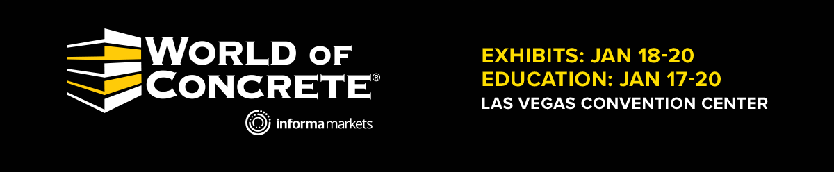 WORLD OF CONCRETE | Exhibits: Jan 18-20 | Education: Jan 17-20 | Las Vegas Convention Center