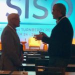 Don Freeman and Vincent discussing the future of the exhibitions industry at SISO.