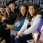 Some members of the San Diego office enjoying a Padres game on a rare chilly and rainy night.