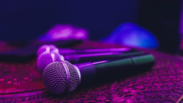 three microphones