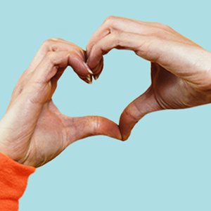 hands make a heart shape