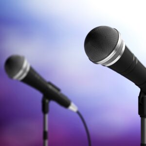 mics purple background