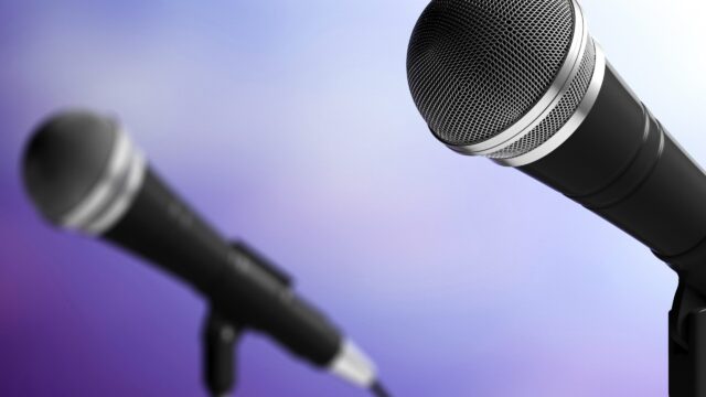 mics purple background