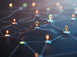 Map of interconnected destinations.